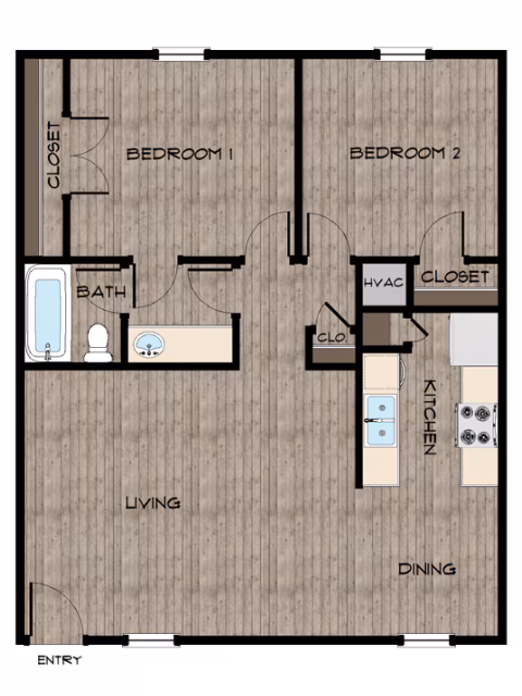 North Door 209 floor plan